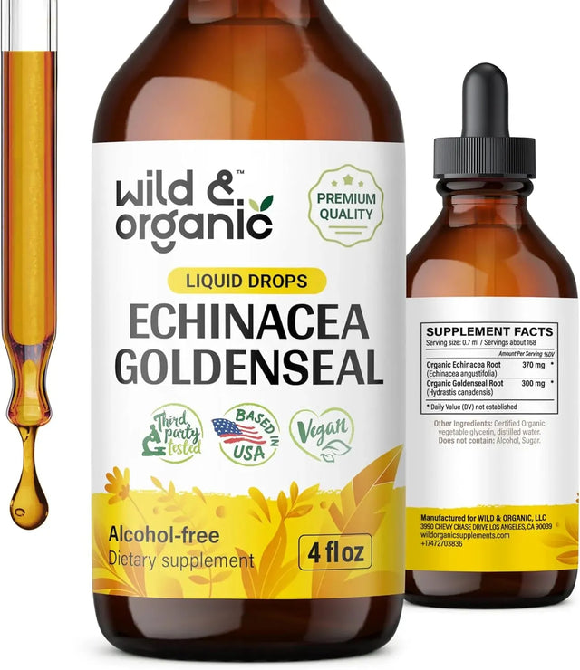 WILD & ORGANIC - Wild & Organic Echinacea Goldenseal Tincture 4 Fl.Oz. - The Red Vitamin MX - Suplementos Alimenticios - {{ shop.shopifyCountryName }}