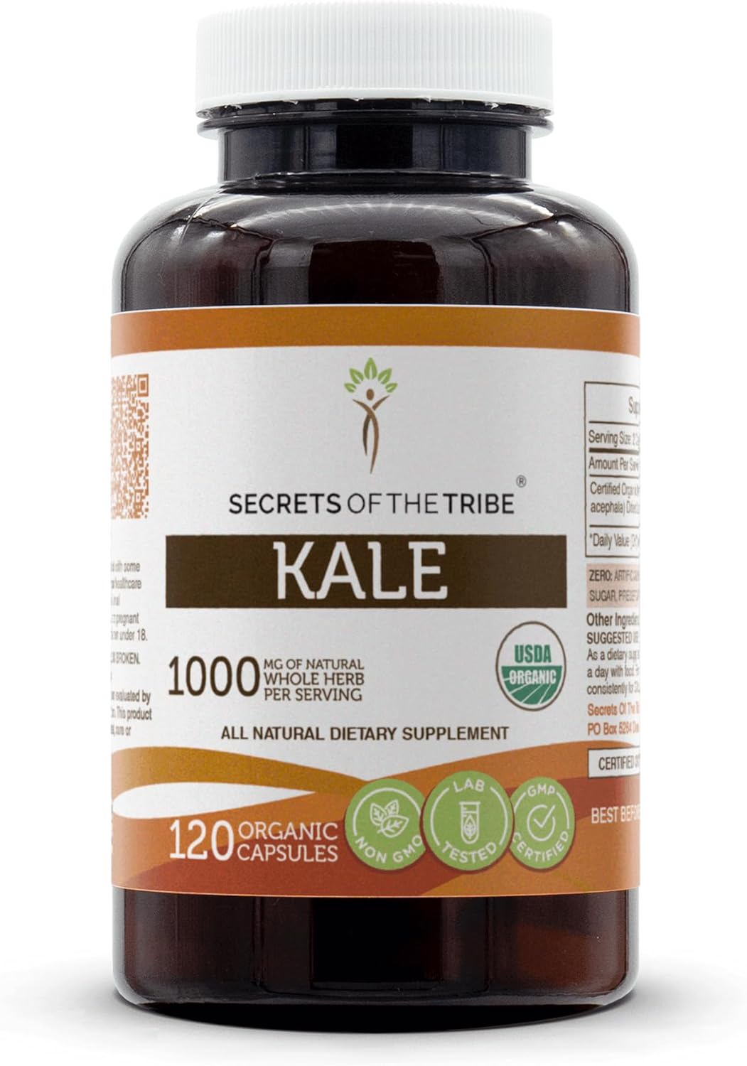 Secrets of the Tribe Kale 1000Mg. 120 Capsulas