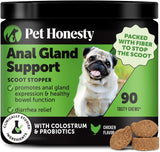Pet Honesty Dog Scoot Stopper Complete Anal Gland Support 90 Masticables