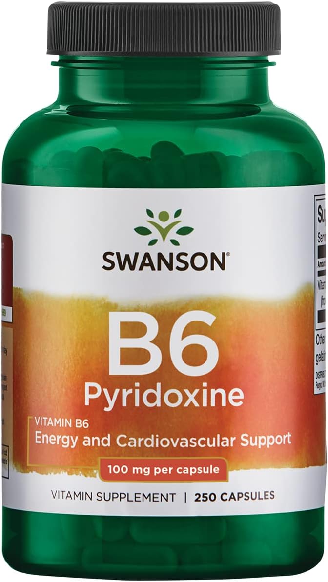 Swanson B6 Pyridoxine 100Mg. 250 Capsulas