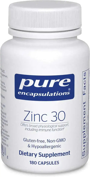 PURE ENCAPSULATIONS - Pure Encapsulations Zinc 30 30Mg. 180 Capsulas - The Red Vitamin MX - Suplementos Alimenticios - {{ shop.shopifyCountryName }}