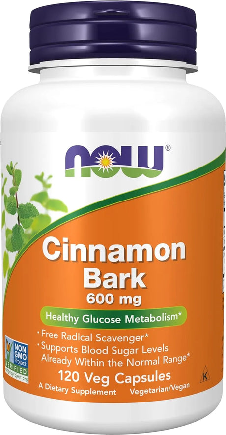 NOW SUPPLEMENTS - NOW Supplements Cinnamon Bark 600Mg. 120 Capsulas - The Red Vitamin MX - Suplementos Alimenticios - {{ shop.shopifyCountryName }}