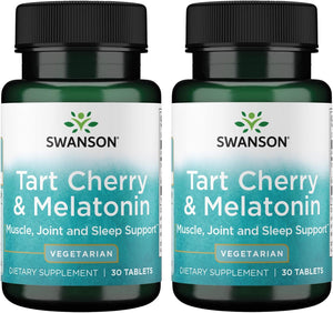 Swanson Tart Cherry & Melatonin 30 Tabletas 2 Pack