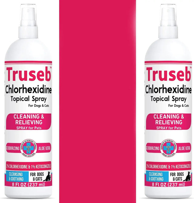 TRUSEB - Truseb Topical Ketoconazole and Chlorhexidine Spray for Dogs 8 Fl.Oz. 2 Pack - The Red Vitamin MX - Remedios Para La Picazón De Perros - {{ shop.shopifyCountryName }}