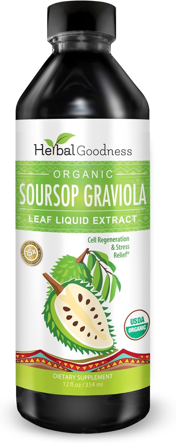 Herbal Goodness Soursop Graviola Leaf Extract 15X Strength 354Ml.