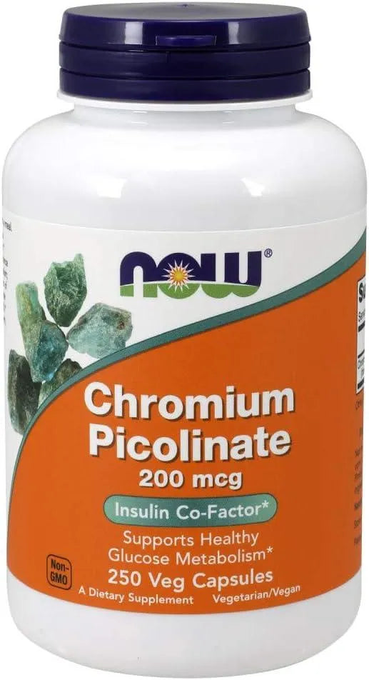 NOW SUPPLEMENTS - NOW Supplements Chromium Picolinate 200mcg 250 Capsulas - The Red Vitamin MX - Suplementos Alimenticios - {{ shop.shopifyCountryName }}