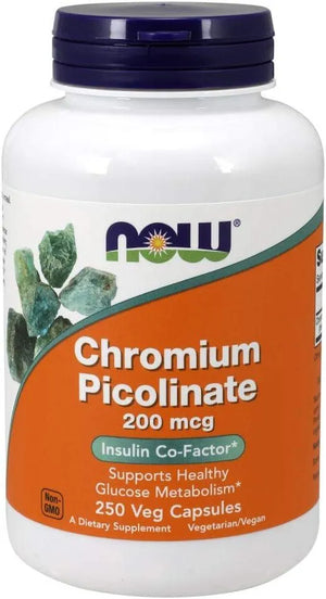 NOW SUPPLEMENTS - NOW Supplements Chromium Picolinate 200mcg 250 Capsulas - The Red Vitamin MX - Suplementos Alimenticios - {{ shop.shopifyCountryName }}