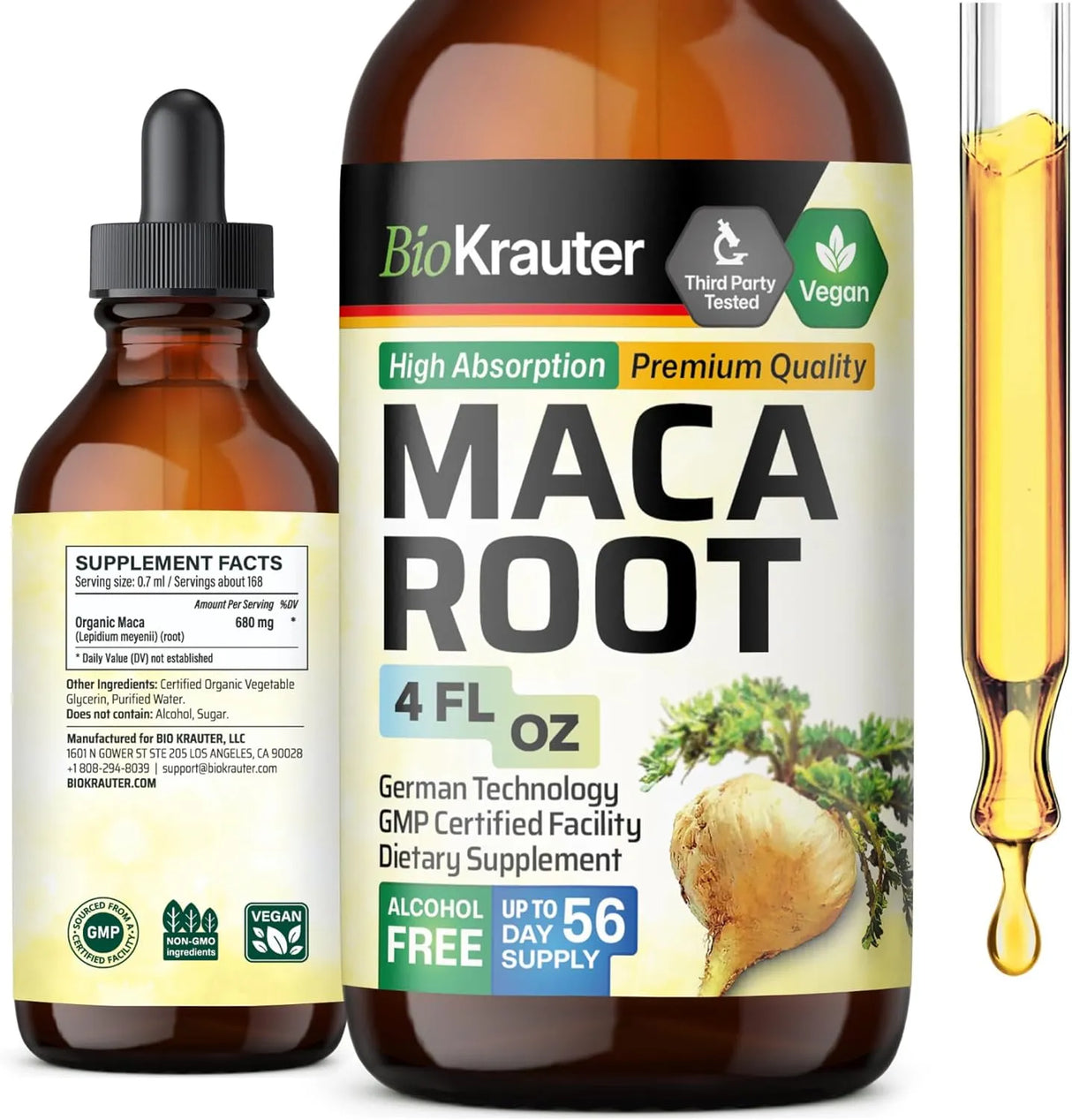 BIOKRAUTER - BIO KRAUTER Maca Root Liquid Drops 4 Fl.Oz. - The Red Vitamin MX - Suplementos Alimenticios - {{ shop.shopifyCountryName }}