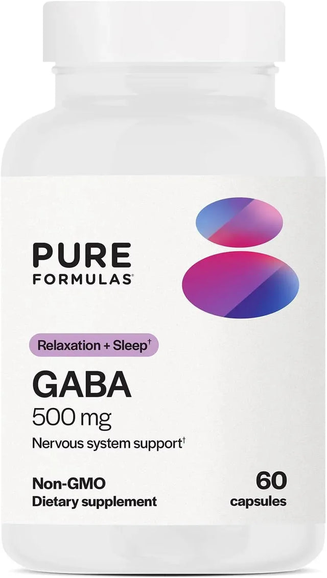 PURE FORMULAS - PureFormulas GABA 500Mg. 60 Capsulas - The Red Vitamin MX - Suplementos Alimenticios - {{ shop.shopifyCountryName }}