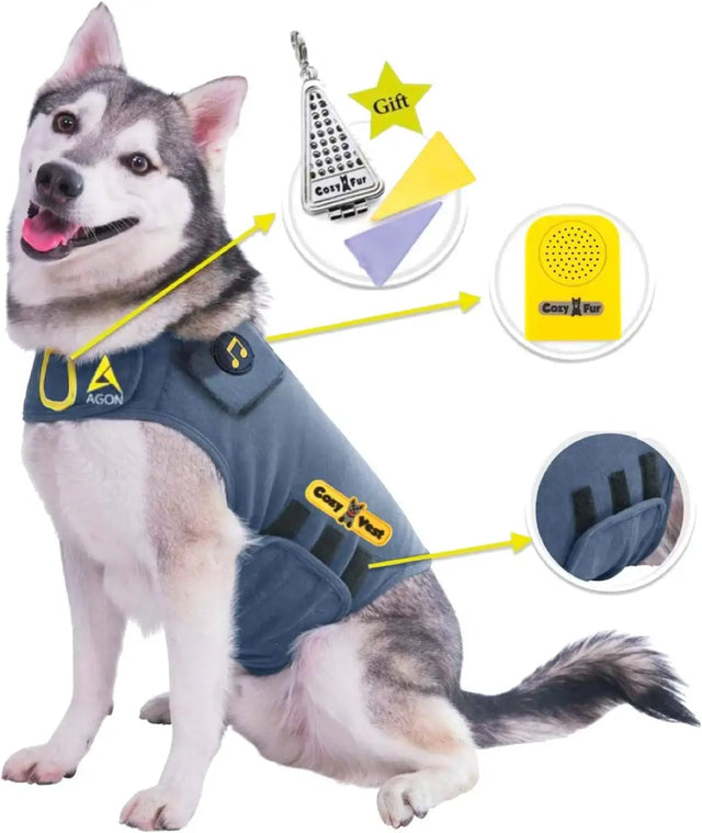 COZYVEST - CozyVest Dog Anxiety Vest 3-in-1 GRAY LARGE - The Red Vitamin MX - Relajantes Para Perros - {{ shop.shopifyCountryName }}