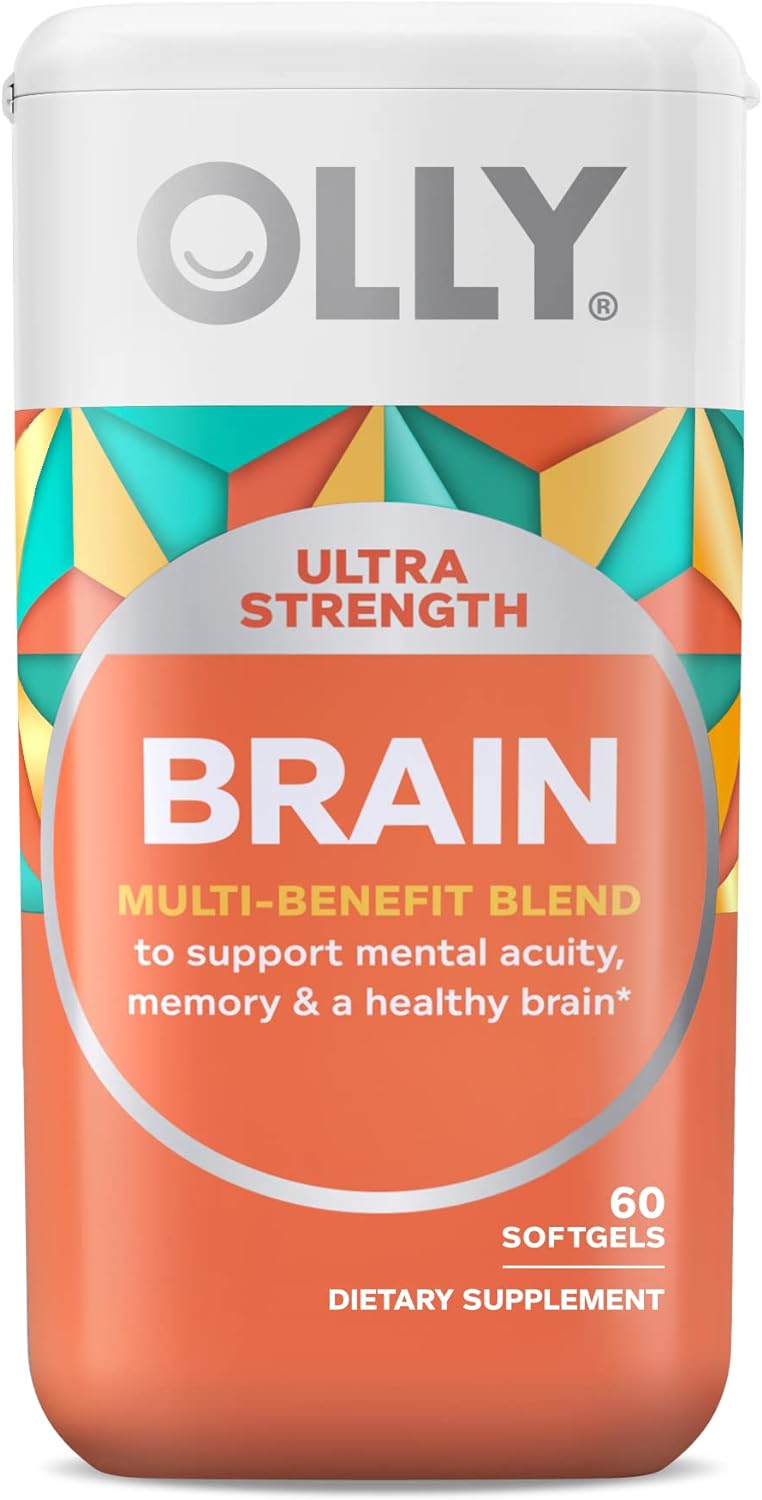 OLLY Ultra Strength Brain Nootropic Supports Healthy Brain Function 60 Capsulas Blandas