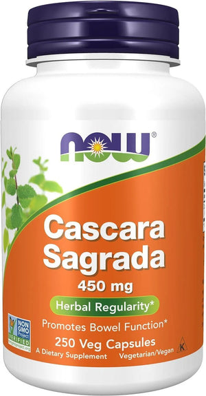 NOW SUPPLEMENTS - NOW Supplements Cascara Sagrada 450Mg. 250 Capsulas - The Red Vitamin MX - Suplementos Alimenticios - {{ shop.shopifyCountryName }}