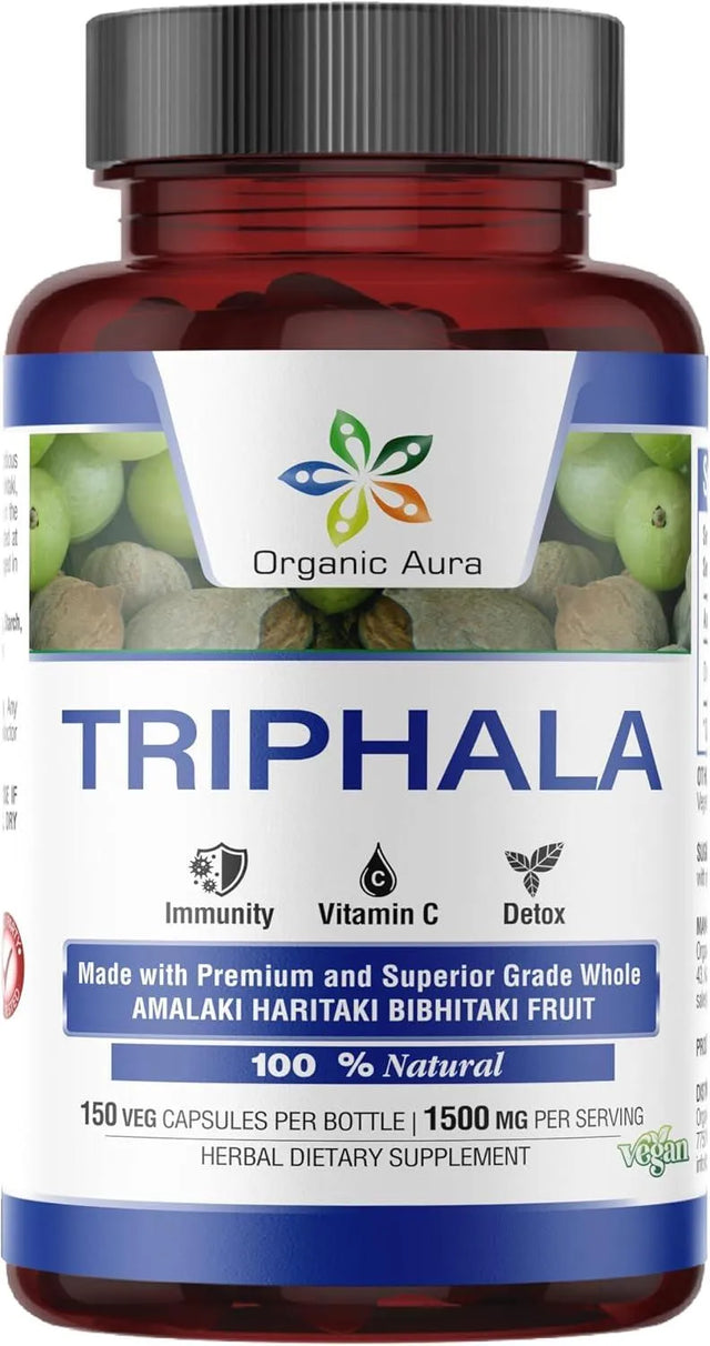 ORGANIC AURA - Organic Aura Triphala 150 Capsulas - The Red Vitamin MX - Suplementos Alimenticios - {{ shop.shopifyCountryName }}