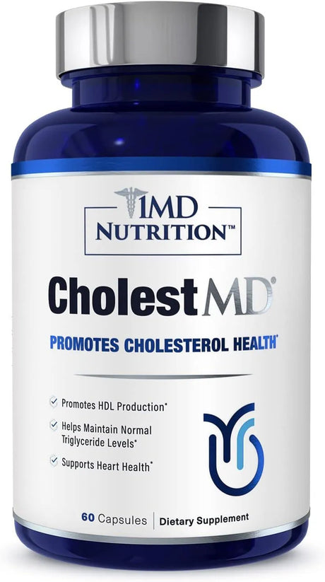 1MD NUTRITION - 1MD Nutrition CholestMD Supports Healthy Cholesterol Levels 60 Capsulas - The Red Vitamin MX - Suplementos Alimenticios - {{ shop.shopifyCountryName }}