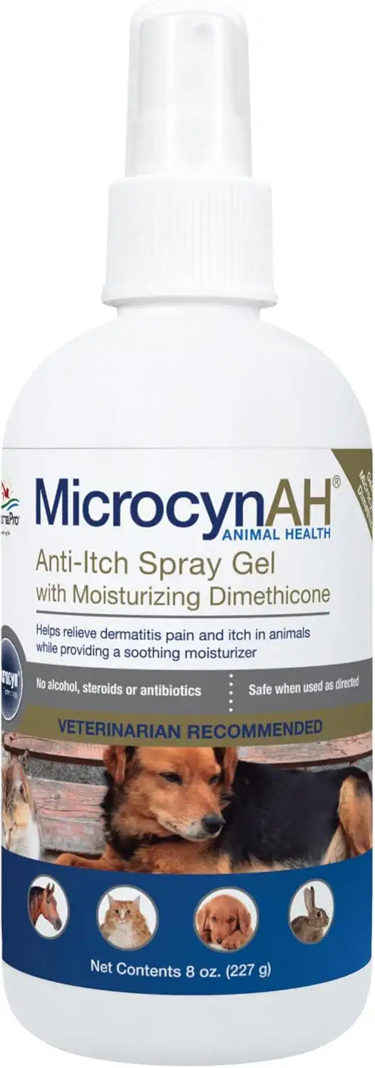MICROCYNAH - MicrocynAH Anti-Itch Spray Gel with Moisturizing Dimethicone for Dogs 8 Fl.Oz. - The Red Vitamin MX - Remedios Para La Picazón De Perros - {{ shop.shopifyCountryName }}