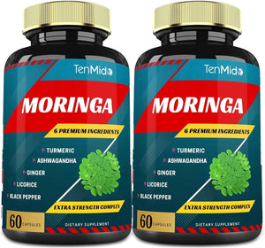 TENMIDO - Tenmido Moringa with Turmeric Ashwagandha Ginger Licorice Black Pepper 60 Capsulas 2 Pack - The Red Vitamin MX - Suplementos Alimenticios - {{ shop.shopifyCountryName }}