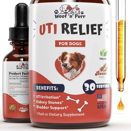 WOOF N PURR - Woof 'n' Purr Natural Dog UTI Treatment Bacon 1 Fl.Oz. - The Red Vitamin MX - Salud De Tracto Urinario Para Perros - {{ shop.shopifyCountryName }}