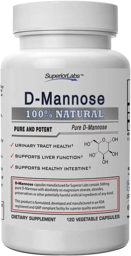 SUPERIOR LABS - Superior Labs D-Mannose 500Mg. 120 Capsulas - The Red Vitamin MX - Suplementos Alimenticios - {{ shop.shopifyCountryName }}