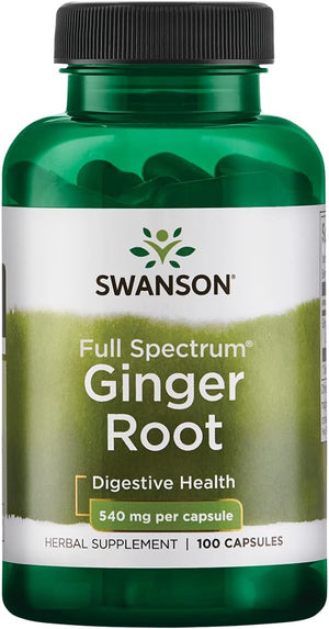 Swanson Full Spectrum Ginger Root 540Mg. 100 Capsulas