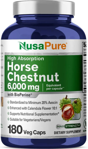 NUSAPURE - NusaPure Horse Chestnut 6000Mg. 180 Capsulas - The Red Vitamin MX - Suplementos Alimenticios - {{ shop.shopifyCountryName }}