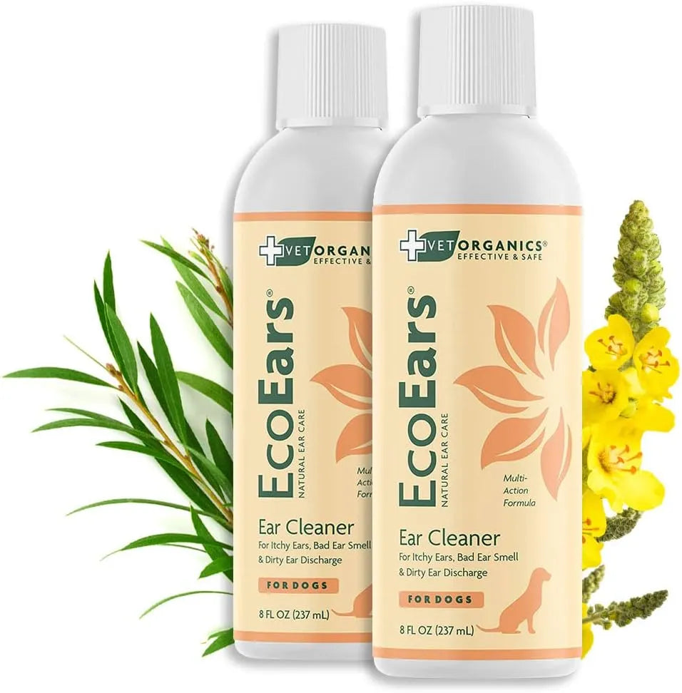 VET ORGANICS - Vet Organics EcoEars Dog Ear Cleaner Solution 8 Fl.Oz. 2 Pack - The Red Vitamin MX - Cuidado Del Oído De Perros - {{ shop.shopifyCountryName }}