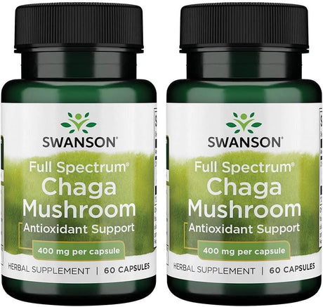 SWANSON - Swanson Full Spectrum Chaga Mushroom 400Mg. 60 Capsulas 2 Pack - The Red Vitamin MX - Suplementos Alimenticios - {{ shop.shopifyCountryName }}