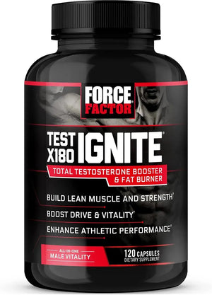 FORCE FACTOR - Force Factor Test X180 Ignite Total Testosterone Booster 120 Capsulas - The Red Vitamin MX - Suplementos Alimenticios - {{ shop.shopifyCountryName }}