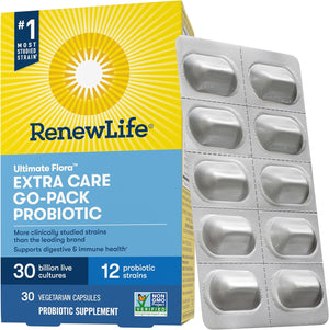 Renew Life Extra Care Go-Pack Probiotic 30 Capsulas