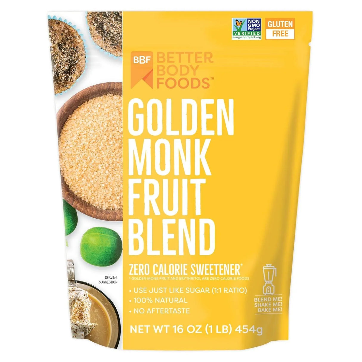 BETTERBODY FOODS - BetterBody Foods Golden Monk Fruit Sweetener Blend 454Gr. - The Red Vitamin MX - Suplementos Alimenticios - {{ shop.shopifyCountryName }}