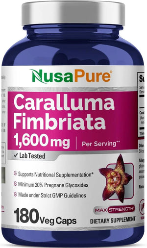 NUSAPURE - NusaPure Caralluma Fimbriata 1600Mg. 180 Capsulas - The Red Vitamin MX - Suplementos Alimenticios - {{ shop.shopifyCountryName }}