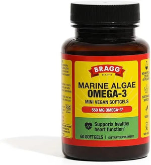 BRAGG - Bragg Marine Algae Vegan Omega-3 60 Capsulas Blandas - The Red Vitamin MX - Suplementos Alimenticios - {{ shop.shopifyCountryName }}