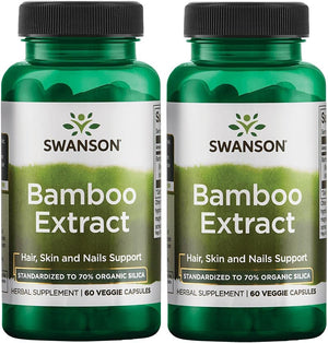 Swanson Bamboo Extract 300Mg. 60 Capsulas 2 Pack