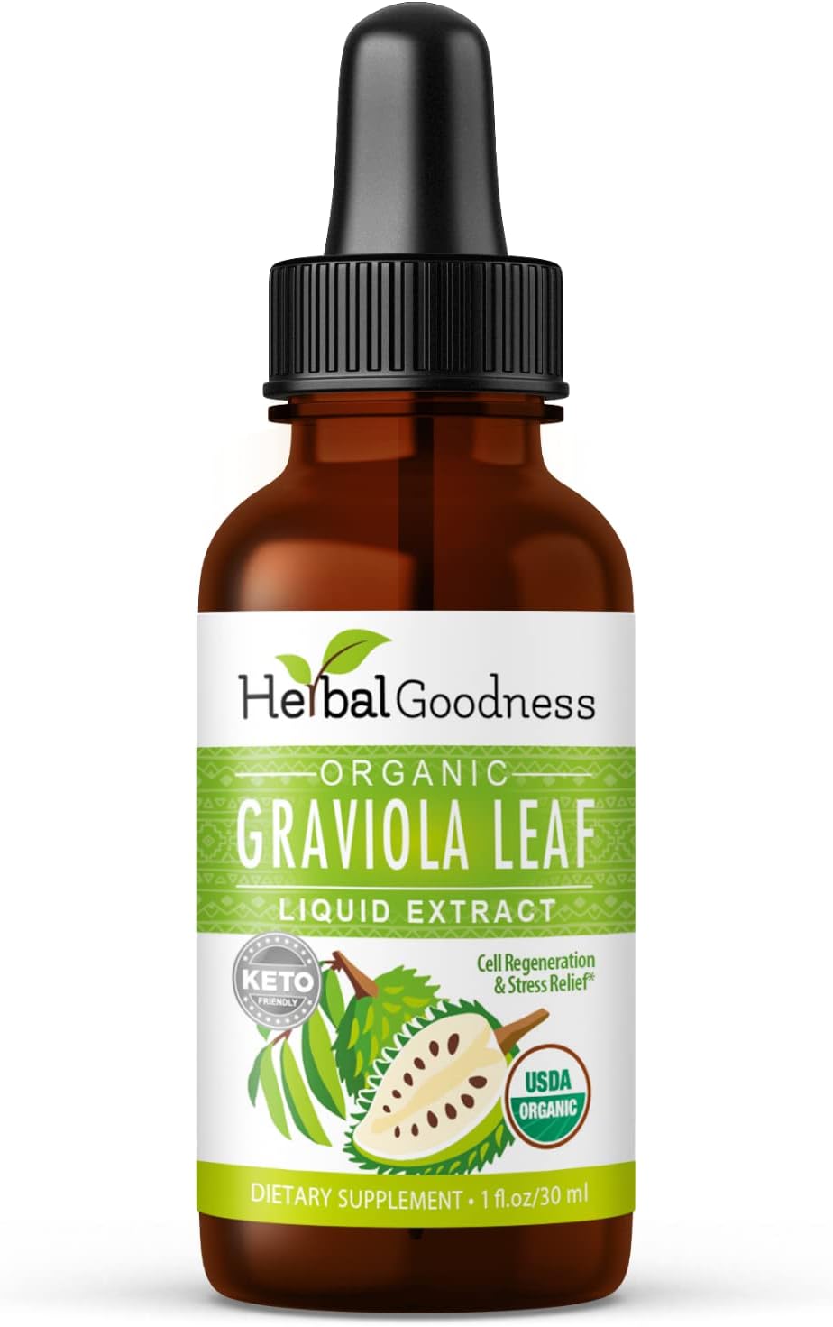 Herbal Goodness Graviola Soursop Leaf Extract Liquid 1 Fl.Oz.