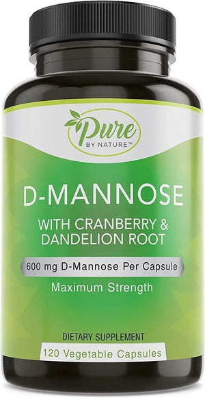 PURE BY NATURE - Pure By Nature D-Mannose with Cranberry and Dandelion Root 120 Capsulas - The Red Vitamin MX - Suplementos Alimenticios - {{ shop.shopifyCountryName }}