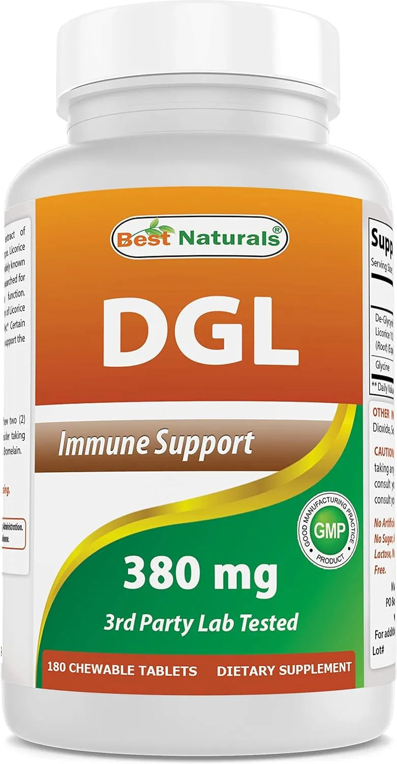 BEST NATURALS - Best Naturals DGL Chewable 380Mg. 180 Tabletas Masticables - The Red Vitamin MX - Suplementos Alimenticios - {{ shop.shopifyCountryName }}