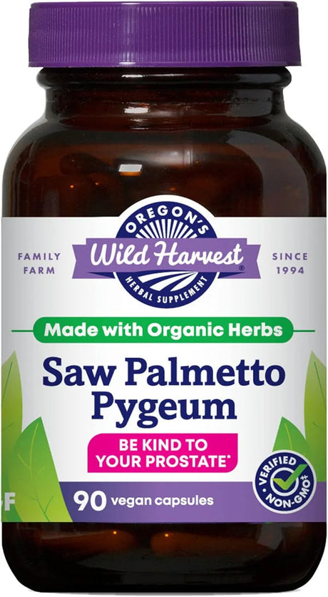 OREGON'S WILD HARVEST - Oregon's Wild Harvest Organic Saw Palmetto Pygeum 90 Capsulas - The Red Vitamin MX - Suplementos Alimenticios - {{ shop.shopifyCountryName }}
