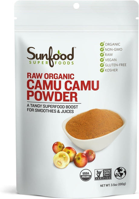 SUNFOOD - Sunfood Superfoods Camu Camu Powder Raw Organic 100Gr. - The Red Vitamin MX - Suplementos Alimenticios - {{ shop.shopifyCountryName }}