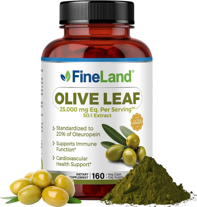 FINELAND - FineLand Olive Leaf 50x Extract 25,000Mg. 160 Capsulas - The Red Vitamin MX - Suplementos Alimenticios - {{ shop.shopifyCountryName }}