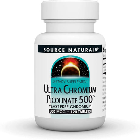 SOURCE NATURALS - Source Naturals Ultra Chromium Picolinate 500mcg 120 Tabletas - The Red Vitamin MX - Suplementos Alimenticios - {{ shop.shopifyCountryName }}