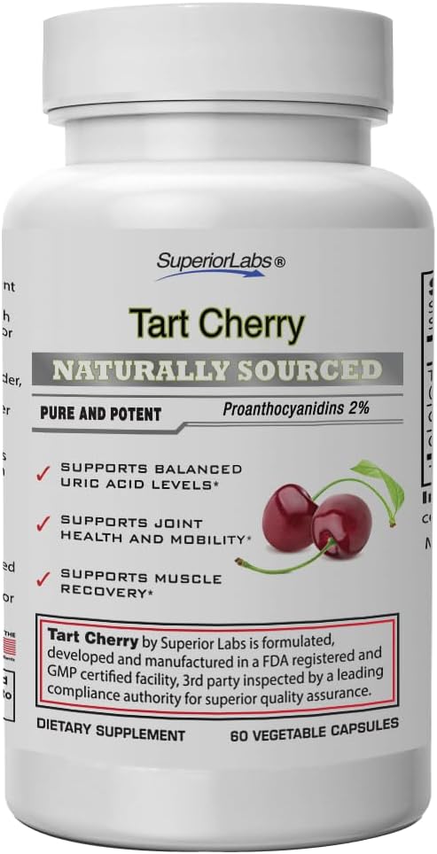 Superior Labs Tart Cherry 1000Mg. 60 Capsulas