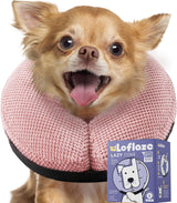 Loflaze Soft Inflatable Dog Cone Collar Pink SMALL