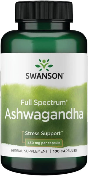 SWANSON - Swanson Ashwagandha Powder 450Mg. 100 Capsulas - The Red Vitamin MX - Suplementos Alimenticios - {{ shop.shopifyCountryName }}