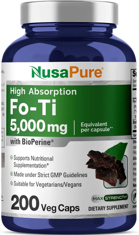 NUSAPURE - NusaPure Fo-Ti 5000Mg. 200 Capsulas - The Red Vitamin MX - Suplementos Alimenticios - {{ shop.shopifyCountryName }}