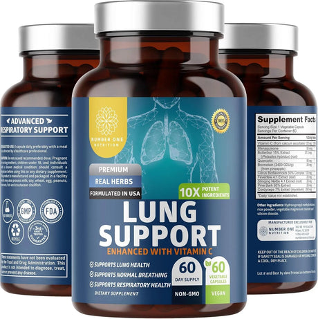 N1N - Number One Nutrition N1N Premium Lung Support 60 Capsulas - The Red Vitamin MX - Suplementos Alimenticios - {{ shop.shopifyCountryName }}