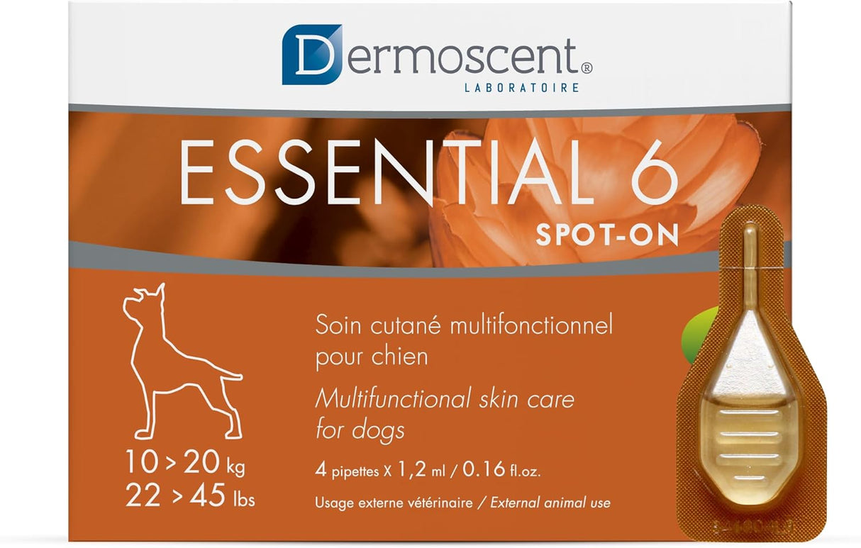 Dermoscent Essential 6 spot-on Dog Skin Care Dogs 10-20 kg 4 Paquetes