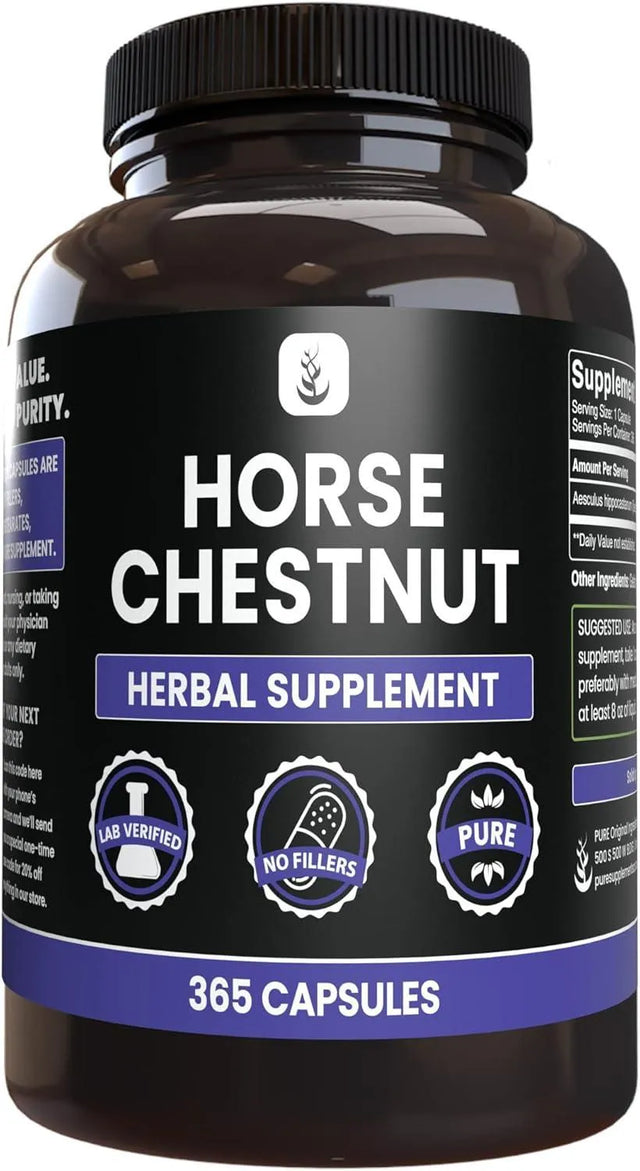 PURE ORIGINAL INGREDIENTS - PURE ORIGINAL INGREDIENTS Horse Chestnut 365 Capsulas - The Red Vitamin MX - Suplementos Alimenticios - {{ shop.shopifyCountryName }}