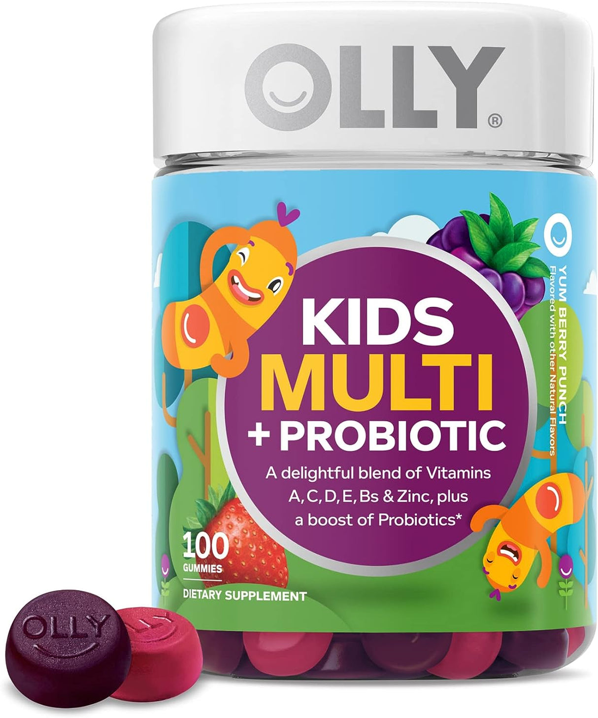 OLLY Kids Multivitamin + Probiotic Gummy 100 Gomitas