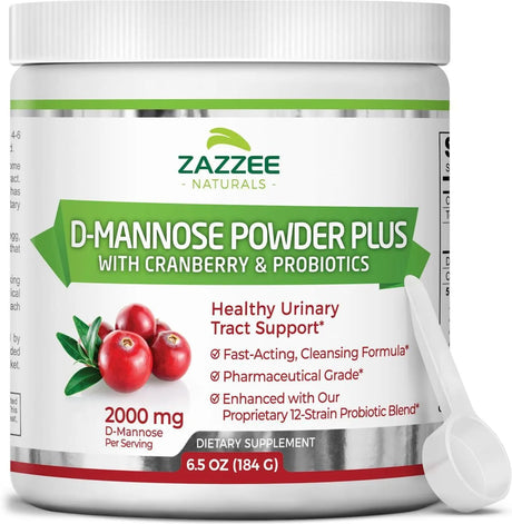 ZAZZEE NATURALS - Zazzee D-Mannose Powder Plus 67 Servicios 184Gr. - The Red Vitamin MX - Suplementos Alimenticios - {{ shop.shopifyCountryName }}