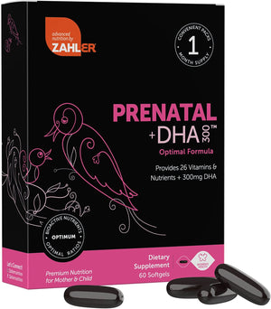 Zahler Prenatal Vitamin with DHA & Folate 60 Capsulas Blandas