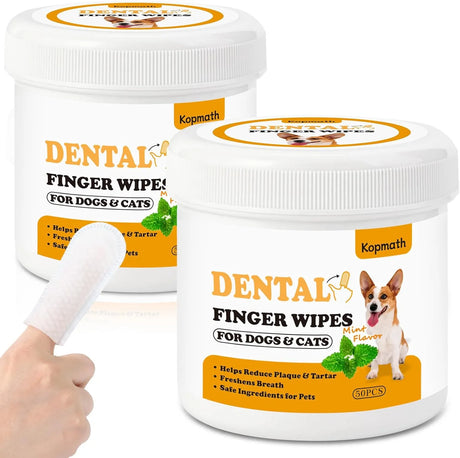 KOPMATH - Kopmath Dog Dental Wipes Mint Flavor 50 Toallitas 2 Pack - The Red Vitamin MX - Cuidado Dental Para Perros - {{ shop.shopifyCountryName }}